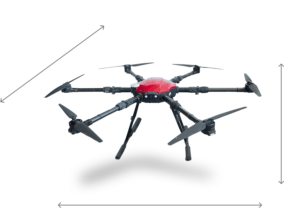 hexacopter dimension