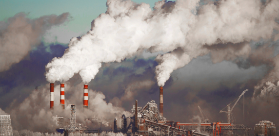 Air pollution from industrial areas